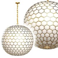 Pendant lamp Capiz Honeycomb