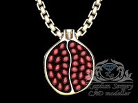 Garnet pendant | 3D