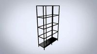 IKEA shelving unit VITTSJO black metal with glass