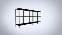 IKEA storage combination VITTSJO black metal with glass