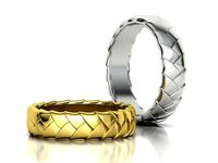 Wedding Ring Basket Weave Band Ring 6mm WIDE | 3D