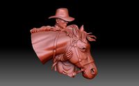 Cowboy and horse | 3D