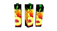 Juice 1500ml cardboard box packaging with cap