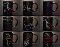Black Mugs with I Love Country Scheme Europe Part 3