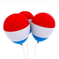Luxembourg country balloon low poly 3d model