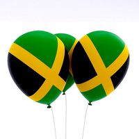 Jamaica country balloon low poly 3d model