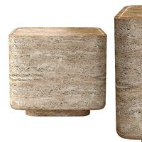 VITOLO CARVED SQUARE SIDE TABLE