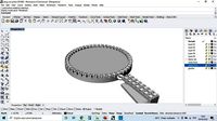 Picture frame Iced round pendant with hoop | 3D
