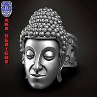 Gautam buddha v1 Ring jewelry | 3D