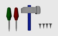 Tool Box Low Poly Set