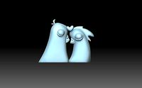 Doves in love | 3D