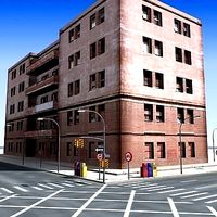 Low poly city block 14