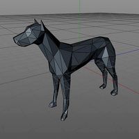 low poly dog | 3D