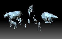 low poly animals | 3D