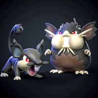 ALOLAN RATTATA AND RATICATE | 3D