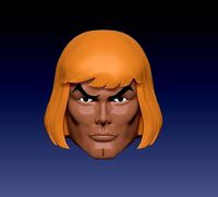 He-man filmation head action figure Masters of the Universe  | 3D