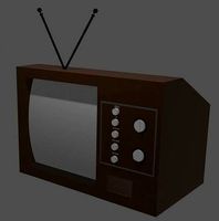 Low Poly Retro Cartoon Style TV