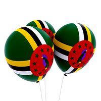 Dominica country balloon 3d model