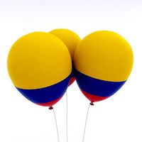 Colombia country balloon low poly 3d model