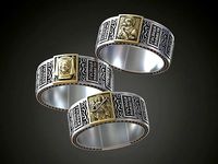 Orthodox christianity ring wedding band  | 3D