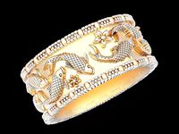 Carving fish ring silver gold jewelry printable 3D model | 3D