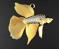 Betta fish pendant | 3D