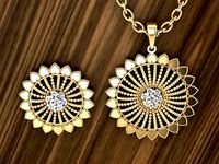 Beautiful Plain Locket Set | 3D