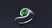 Ring with dimonds 3D print or CNC model | 3D