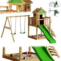 Garden Playhouse for Kids with Sandpit
