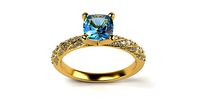 Rope Twist Engagement Ring All sizes | 3D