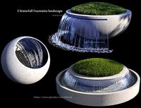 3  Waterfall fountains landscape