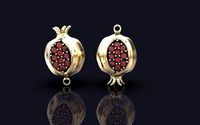 jewelry garnet pendant | 3D
