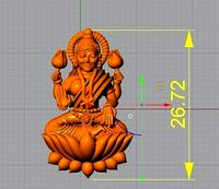 laxmi bhagwan with flower | 3D