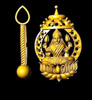 laxmi bhagwan with flower | 3D