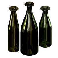 3 Green Bottles Vases