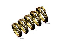 Lotus leaves bead ends wire ring US sizes 5to9 | 3D