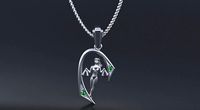 Virgo-libra pendant with gems 3D print or CNC model | 3D