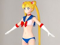T pose nonrigged model of Sailor Moon anime girl