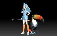 Pokemon Alola Elite Four Kahili | 3D