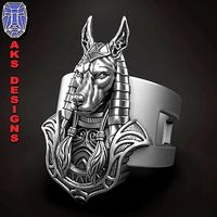 Egyptian anubis v1 Ring jewlery | 3D