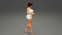 Woman Getting Out From Bathtub | 3D
