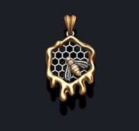 bee honey pendant | 3D