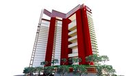 Apartment-residential complex design 3D model
