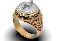 Spartacus man ring silver gold jewelry printable 3D model | 3D