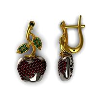 Wild Apple Earrings | 3D