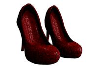 red glitter shoes