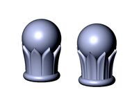 Papyrus leaves capital ends moldings relief | 3D