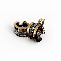 3d model earrings Bulgari wuthout naming of brand | 3D