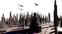 City 3D model-River