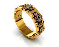 Men and Women Stone Ring | 3D